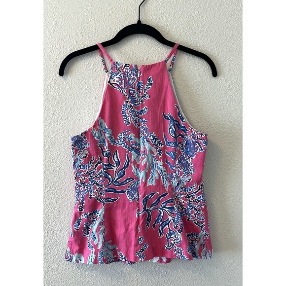 Lilly Pulitzer Women's Top 6 Annabelle Top Capri Pink Samba Sleeveless Preppy - Picture 7 of 15
